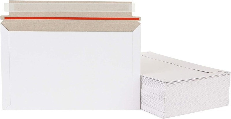 100Pack Rigid Mailers Stay Flat Photo Document Mailers 6X10 Inch Self Se