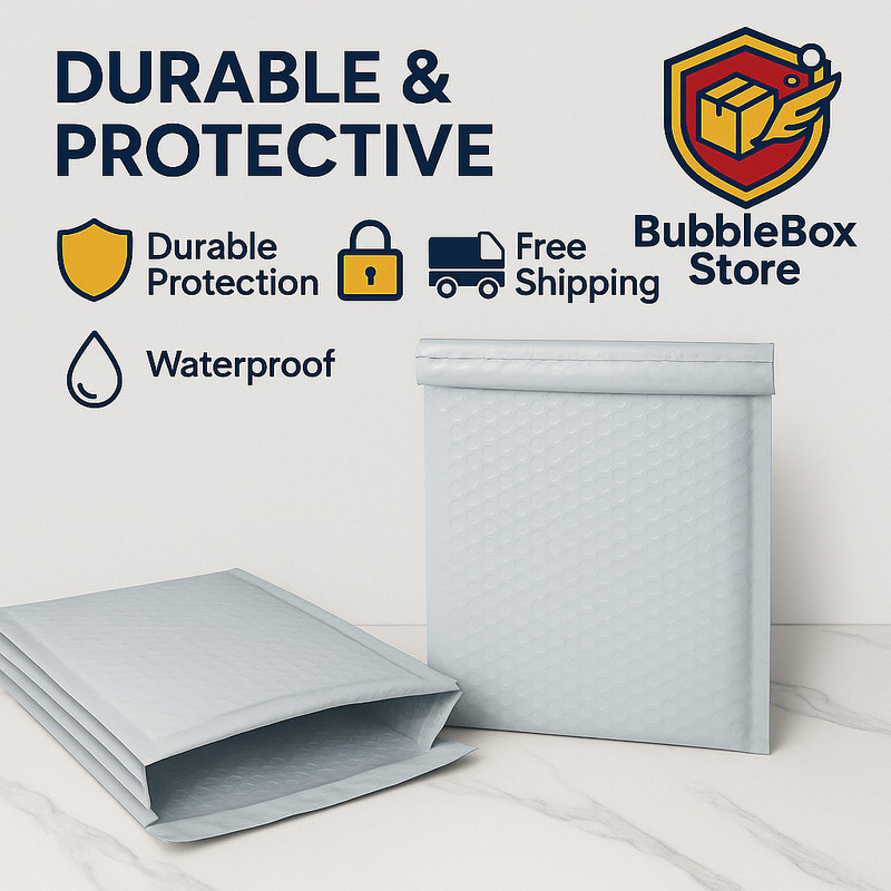 ANY SIZE POLY BUBBLE MAILERS SHIPPING PADDED BAGS MAILING ENVELOPES SELF SEAL gallery