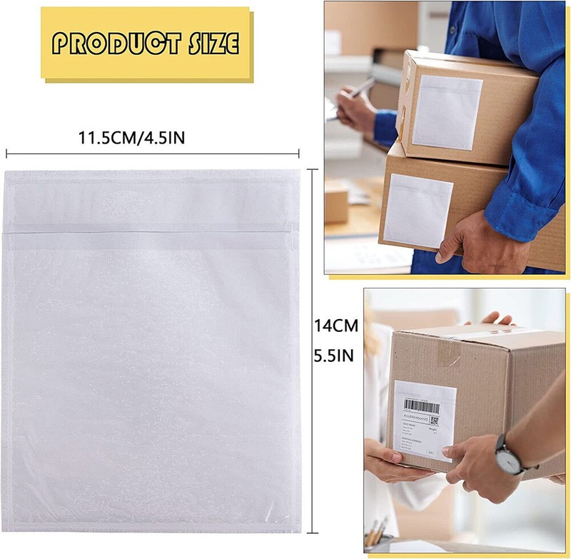 7.5”x5.5” 6”x9” Clear Packing List Invoice Shipping Label Self Envelopes Pouches gallery