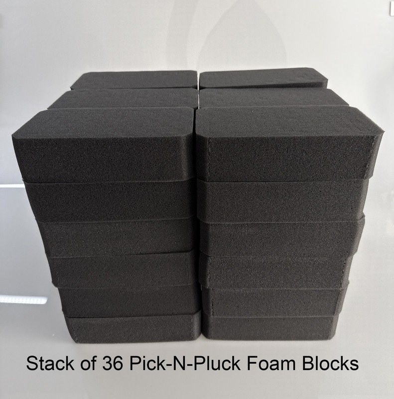 Bulk Lot 36 Pick N Pluck Replacement Foam Block Packaging Padded 8×4.5×2.25in
