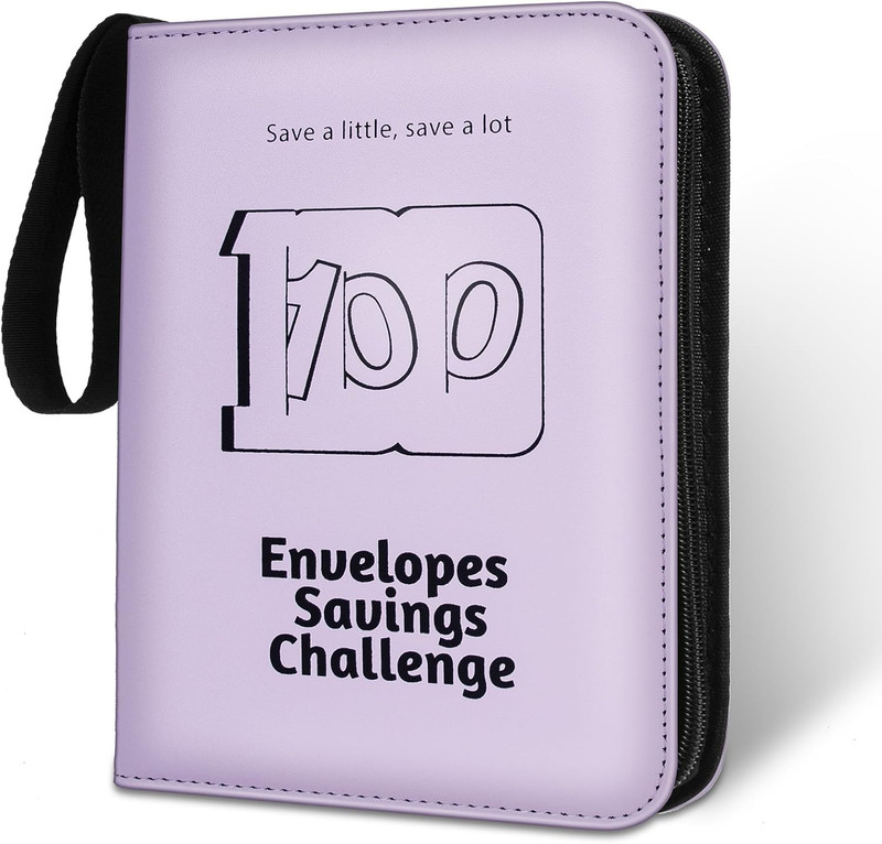 100 Envelope Challenge Binder, 2025 Upgrade 100 Envelopes Money Saving Challenge
