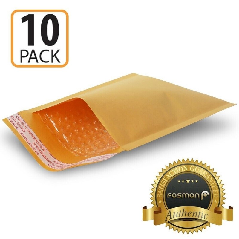 Fosmon #6 12×16 11.5×15, 10 pack Large Wide Kraft Bubble Padded Envelope Mailer