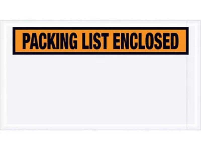 Zoro Select Pl24 Packing List Envelope,Orange,Pk1000