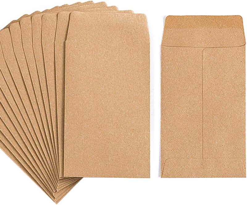 100 Pack Small Coin Envelopes Self-Adhesive Kraft Paper Seed Envelopes Mini Part gallery