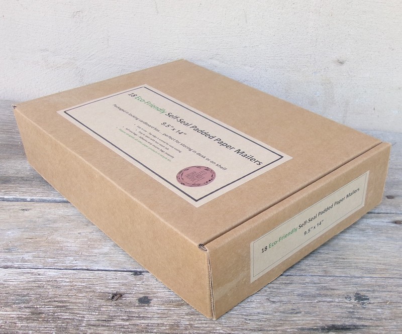 Eco-Friendly Biodegradable Padded Mailers Box of 18 .50" x 9.5" x 18" gallery