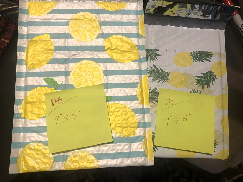 Padded Envelopes 14 size 9x8" & 14 size 7x5" gallery
