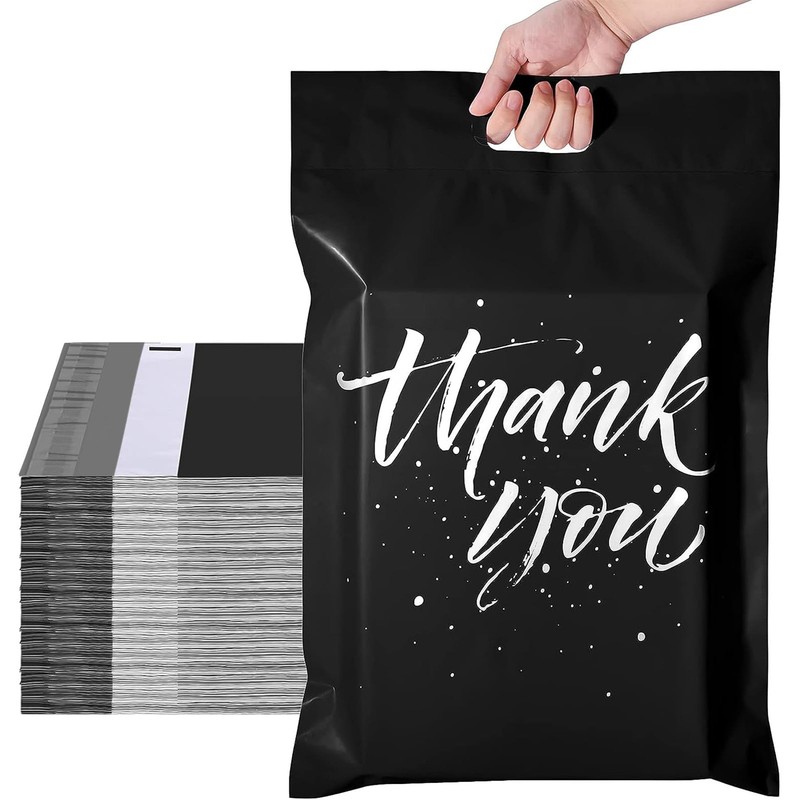 Poly Mailers 10×13 100 Pcs | Upgrade Design Shipping Bags with Handle | Plast…