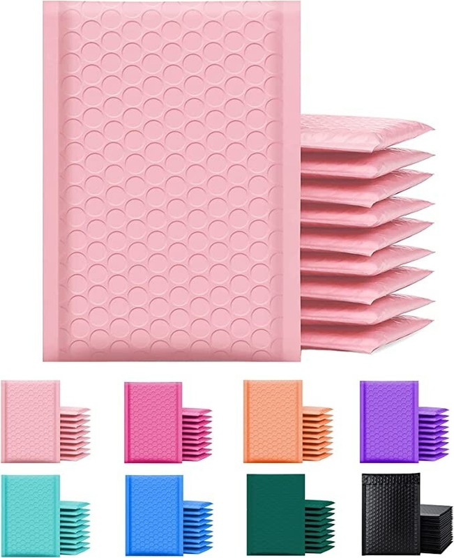 SuperPackage® 250 #0 6 X 9 Poly Bubble Mailers Padded Envelopes-Light Pink gallery
