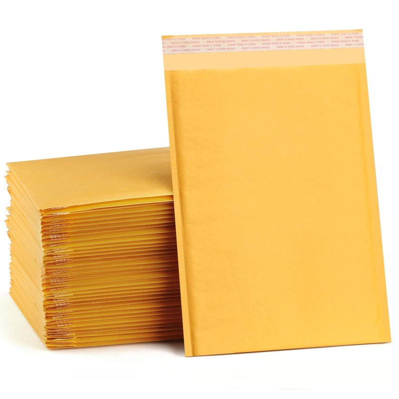 Kraft Bubble Mailers 10.5×16 Inch 25 Pack Usable Size 10.5×15 Yellow Padded E…