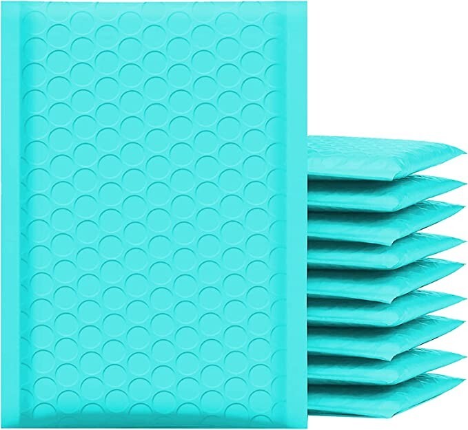 SuperPackage® 200 #5 10.5 X 15 Poly Bubble Mailers Padded Envelopes-Teal