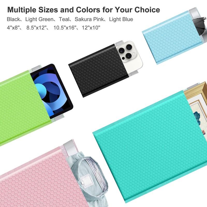 Bubble Mailers A4 Paper Size, 12x10 Padded Envelopes for Shipping, 25 Pack Ma... gallery