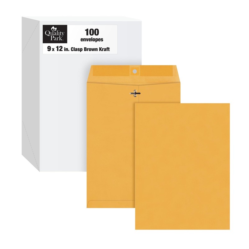 9 x 12 Clasp Envelopes with Deeply Gummed Flaps, Great for Filing, Storing or…