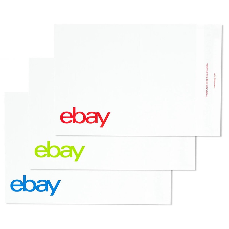 25 new EBAY 6.25″ x 8.5″ Polyjacket/Polymailer red, green & blue envelopes