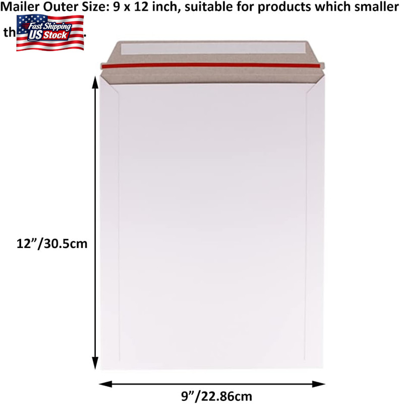 Zmybcpack 100 Pack 9X12 Inch Self Seal Photo Document Mailers Stay Flat White Ca gallery