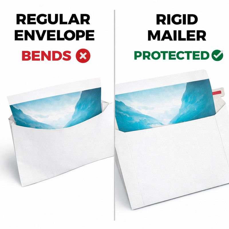 6 x 6 Self Seal Rigid Cardboard Photo Mailers Flat Shipping Envelope gallery