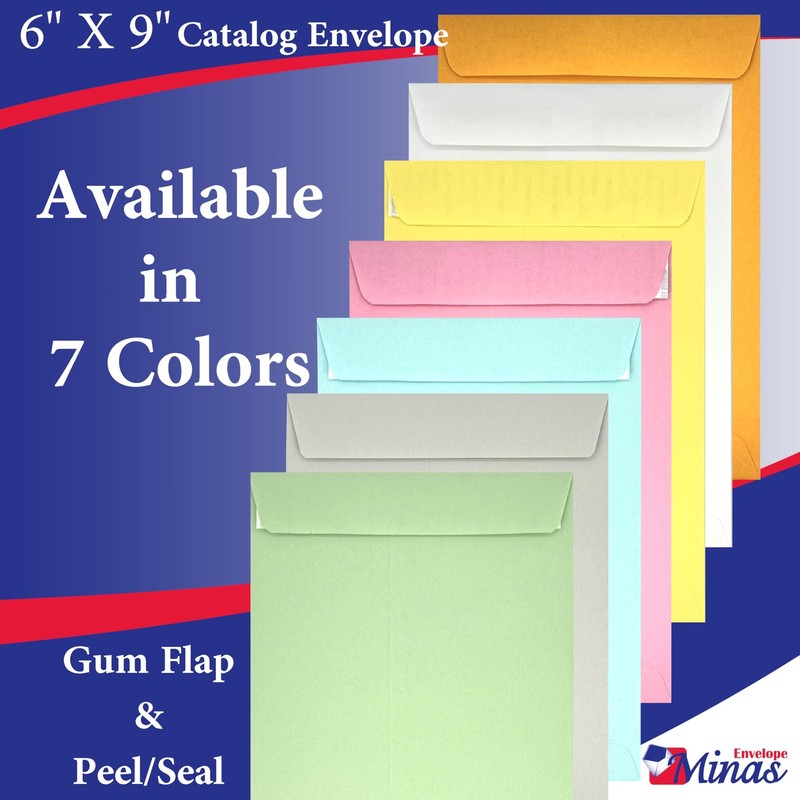 500 Minas Envelope - 6x9 Catalog Envelopes, Open End with Gummed Seal, 24lb W... gallery