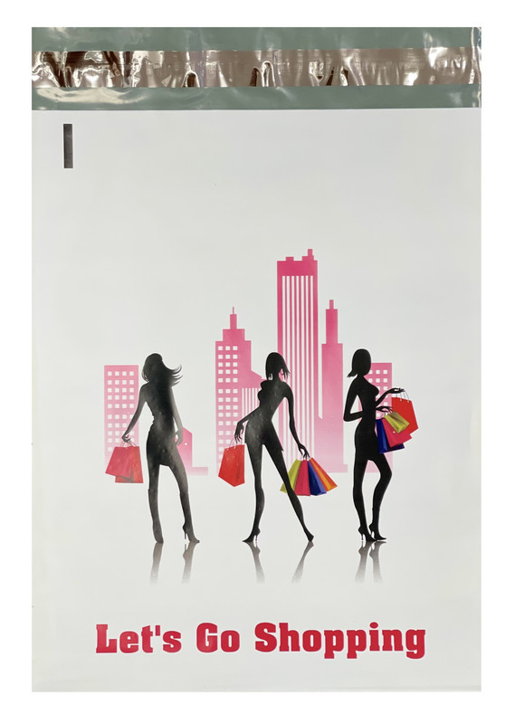 Pick Quantity - 10x13 "Let's Go Shopping" Custom Designer Poly Mailer Envelopes gallery