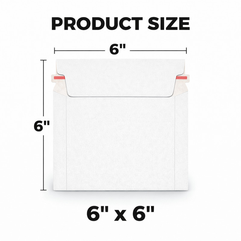 6 x 6 Self Seal Rigid Cardboard Photo Mailers Flat Shipping Envelope gallery