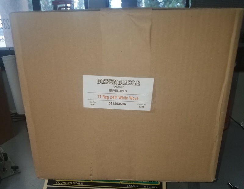 Envelopes #11, 4 1/2″X 10 3/8″ 24 lbs. White Wove 1000 qty