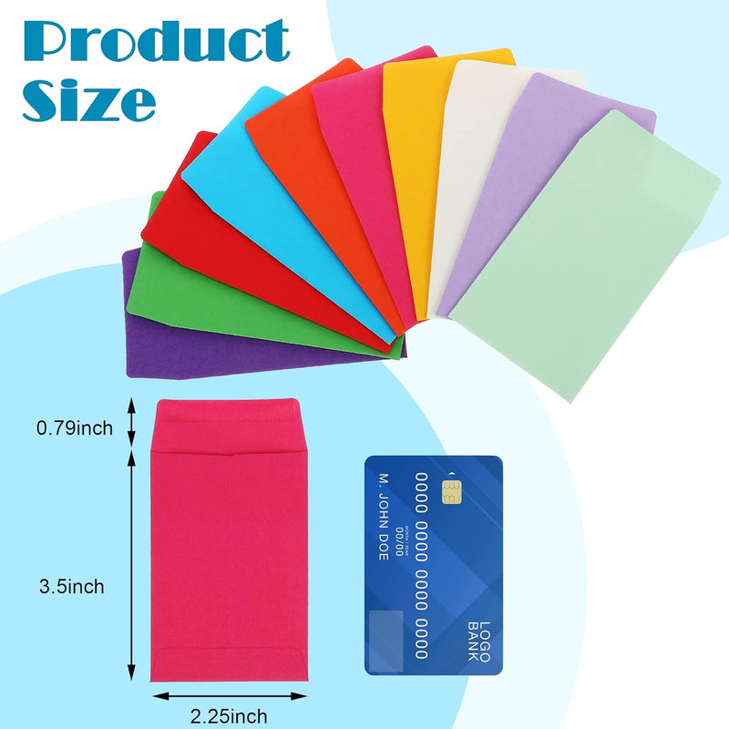 Geyee 500 Pcs Small Coin Seed Envelopes Small Tip Envelopes for Cash Self Adhesi gallery