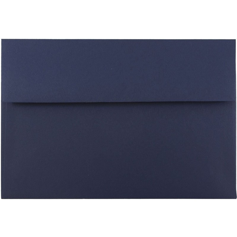 Jam Paper A8 Premium Invitation Envelopes – 5 1/2 X 8 1/8 – Navy Blue – 50/Pack