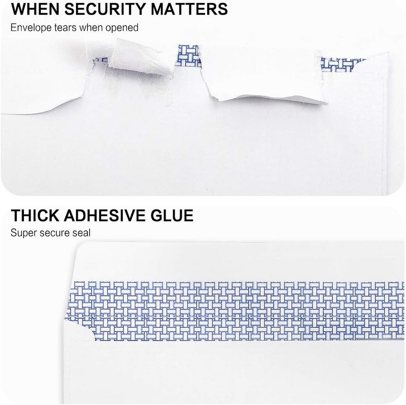 500 Pack #10 Single Left Window SELF Seal Security Envelopes, One Size, Blue gallery