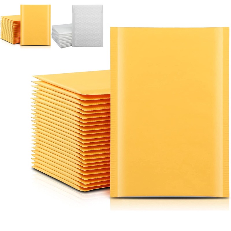 10/20/50 Kraft Bubble Mailers Self-Seal Padded Envelope Shipping Bags Any Size