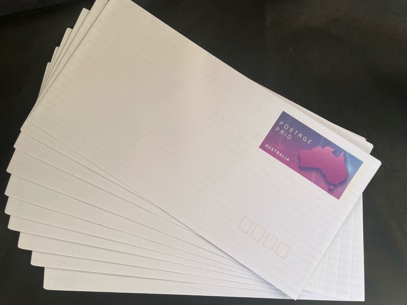 10 Australia Post Prepaid Envelopes Postage Paid Stamped Envelope Mailer Letter