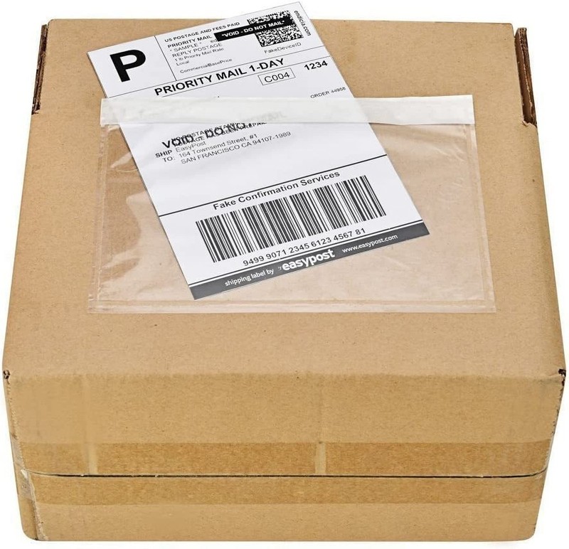 7.5″ x 5.5″ Clear Adhesive Top Loading Packing List/Shipping Label Envelopes …