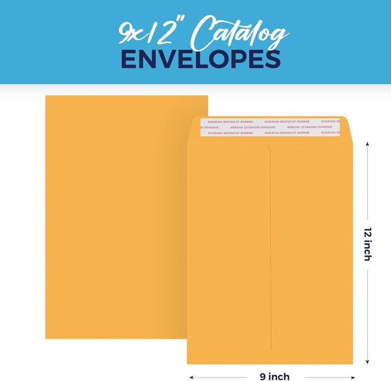 Manila Envelopes Self Seal 9 x12 100pack, Yelllow Manilla envelopes 9x12 for ... gallery