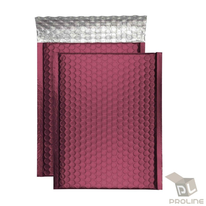 100 #000 Matte Metallic Bordeaux Wine Red Poly Bubble Mailers Envelopes 4×8
