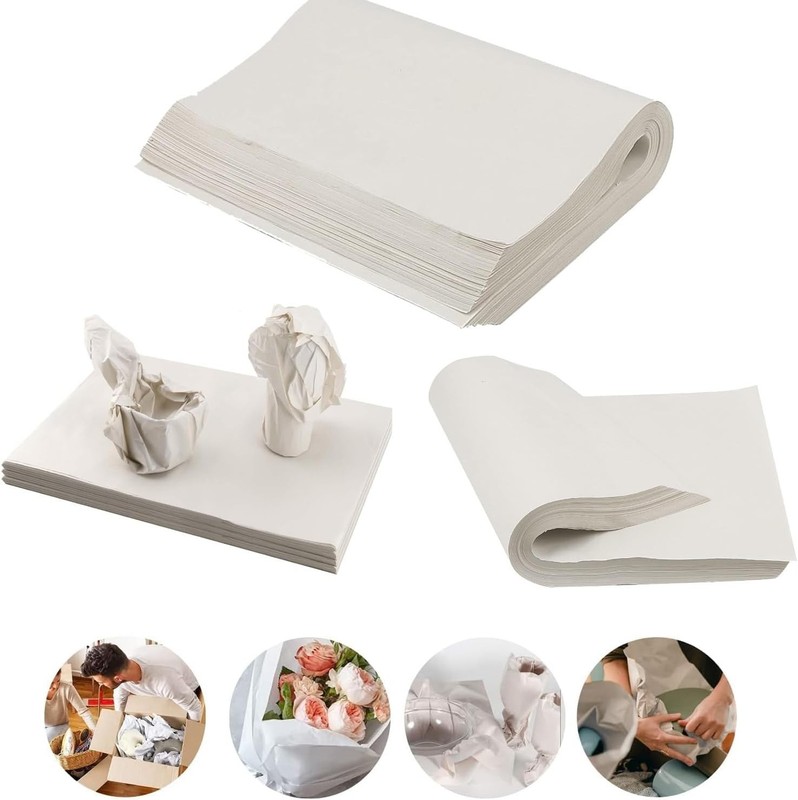 300 Sheets Large Packing Paper for Moving Bulk Newsprint 300p, White