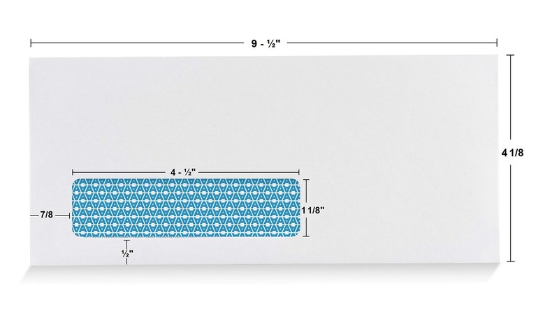 500 PCS #10 Single Left Window Self Seal Security Envelopes 41/8x91/2 Inch gallery