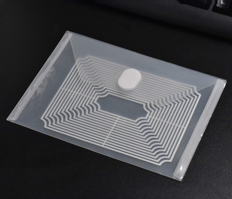 PLESIU Tatane 12 Packs Clear Plastic Small Envelope with Hook & Loop Closure 5 x gallery