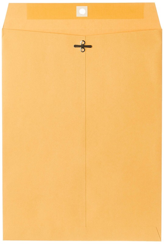 Mead Letter Size Mailing Envelopes, Clasp Closure, All-Purpose 9 x 12, Brown