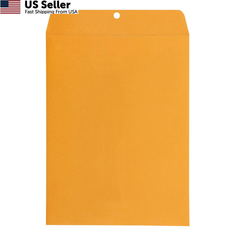 100 Pack Clasp Kraft Envelopes for Documents Gummed Mailing Envelope 9" x 12" gallery
