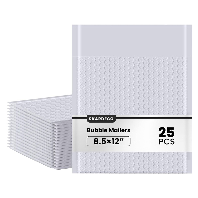 skardeco Bubble Mailers 8.5x11inch 25Pack Grey Bubble Mailers Self-Seal Padde…