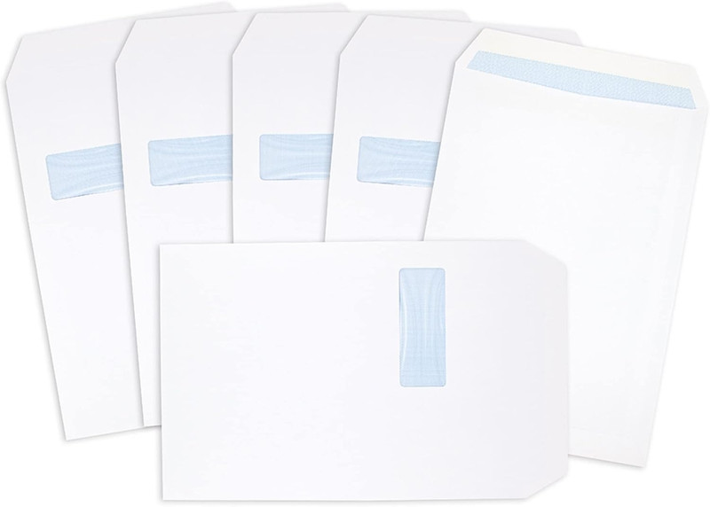 A4 C4 Window Envelopes 229 X 324 Mm 100 GSM Self Seal White 100 Pack