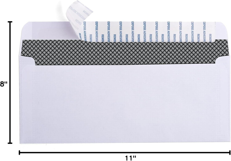 500 Self Seal Quickbooks Double Window Security Check Envelopes - for Business L gallery