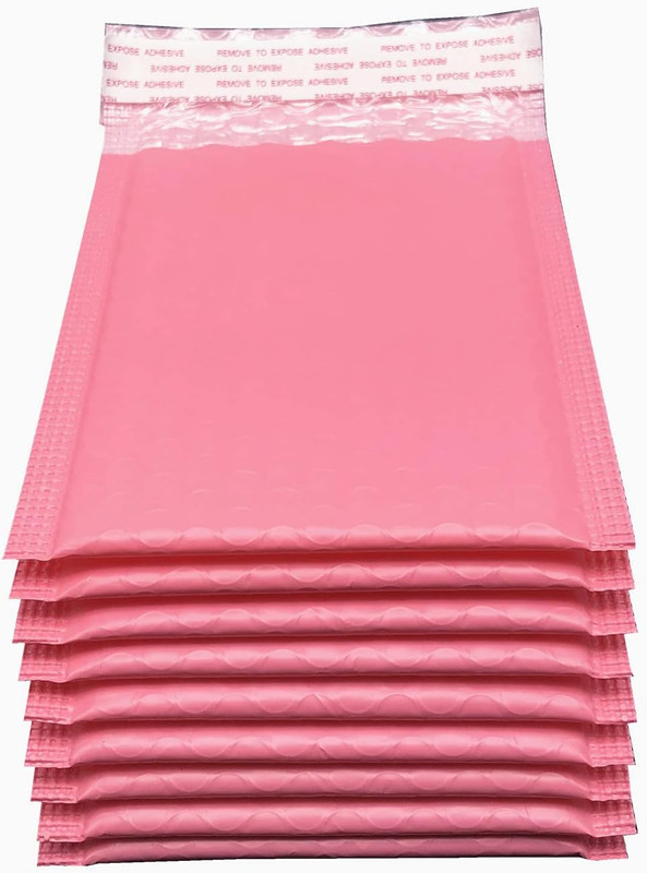 3.5X5 Inch Pink Poly Bubble Mailers Small Padded Envelopes 50 Pack gallery