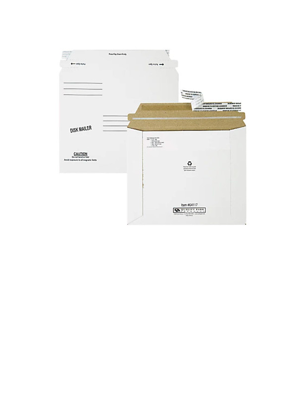 Quality Park Economy Disk/CD Mailers – 7 1/2″ x 6 1/8″ Self-Sealing Paperboard
