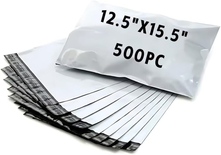 500 Pack 14.5"x19" Inches Poly Mailers Bags Self Adhesive Shipping Bags