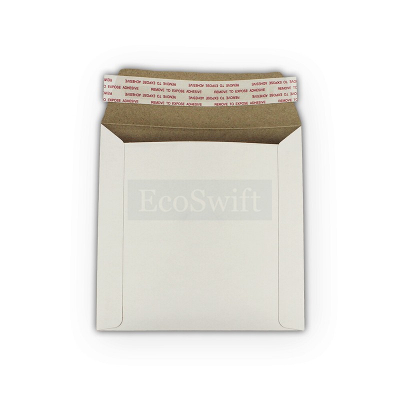 1000 6 x 6 EcoSwift White CD/DVD Photo Shipping Flats Cardboard Envelope Mailers gallery