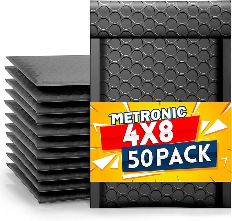4x8 Inch Bubble Mailer 50 Pack,Black Bubble Mailers, Waterproof Self Seal Adh... gallery