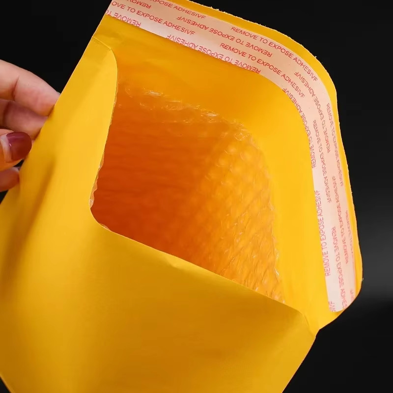 50/10X Kraft Paper Bubble Mailers Envelopes Bags Bubble Mailing Bags Home Yellow gallery
