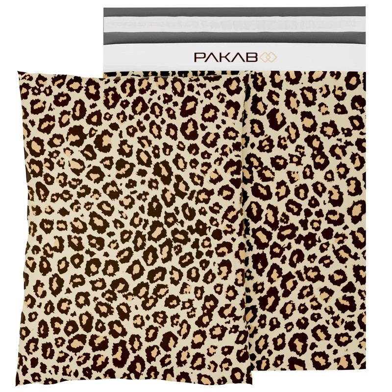 Leopard Brown Print NonPadded Poly Mailer Shipping Bags 10x13 Inch 100 PCS