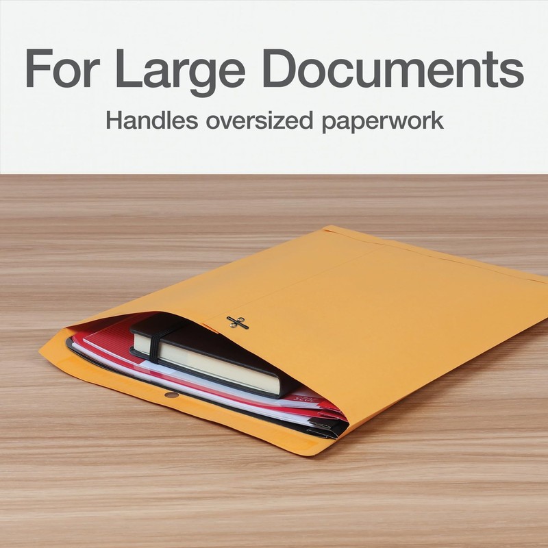 Clasp Envelopes, Heavy-Duty Brown Kraft, Secure Metal Clasp and Gummed Seal, ... gallery