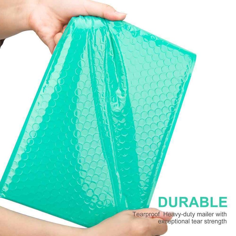 ProLine 500 #0 6.5x10 Extra Wide Teal Blue Poly Bubble Mailer DVD CD Envelope gallery