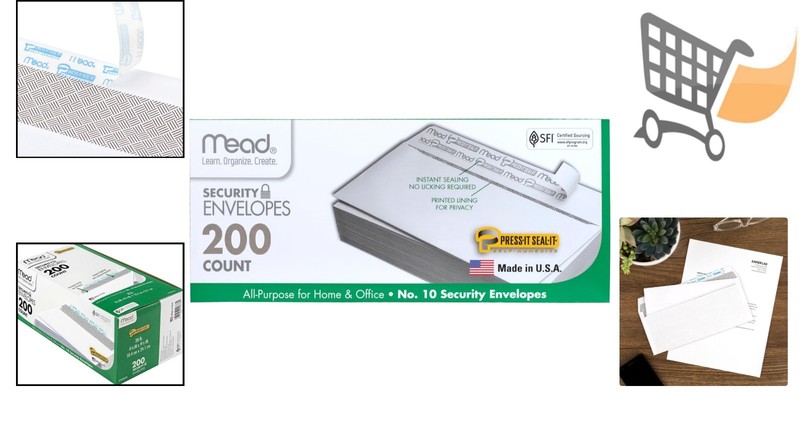 Security Business Envelopes Letter Size 4-1/8 x 9-1/2 Self-Seal Privacy Liner... gallery
