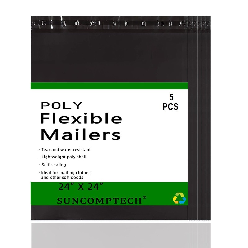 #8 24×24 Black Poly Mailer Shipping Mailing Packaging Envelope Self Sealing Bag